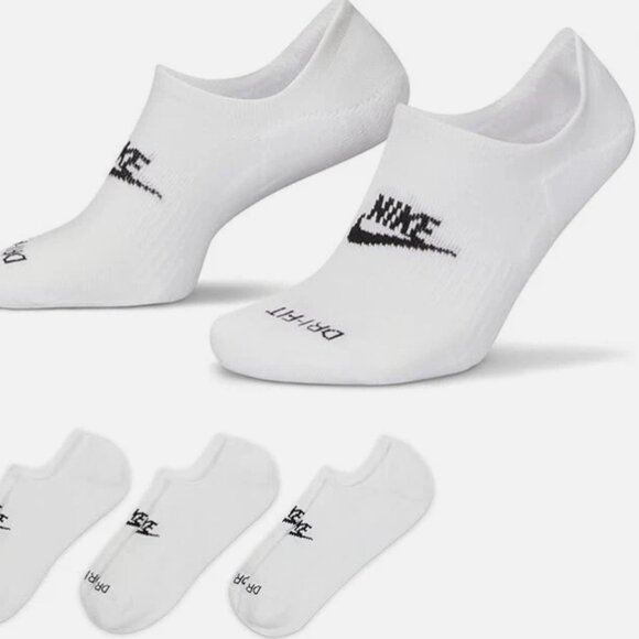 Nike Everyday Plus Cushioned Socks 3-Pack (White/Black) Men 8-12 / Women 10-13 - Picture 1 of 1